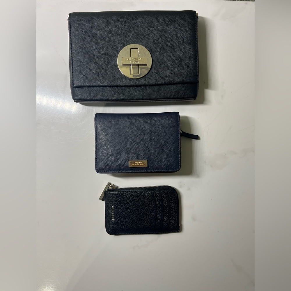 Kate Spade Black Wallet and Card Holder Set